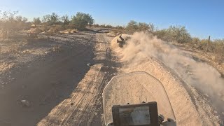 Gnarly Dirt Bike Crash in Cottonwood Canyon  Kove 450 Rally POV Arizona Adventure Ride [upl. by Fox]