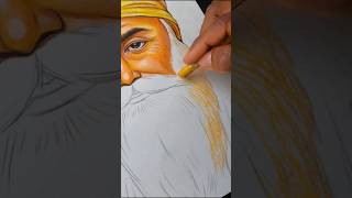 Baba Guru nanak dev ji drawing❤️gurunanakdevji gurunanakjayanti drawingshorts shorts oilpastel [upl. by Glennis124]