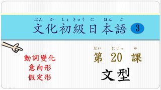 文化初級日本語改訂版第三冊第20課 文法 [upl. by Assennev]