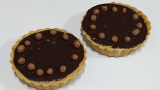 Chocolate Tart Recipe  No Bake  How to make eggless chocolate tart  Easy Dessert Recipe  Tart [upl. by Ailyt]