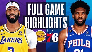 LAKERS at 76ERS  NBA FULL GAME HIGHLIGHTS  December 9 2022 [upl. by Nahtanod]