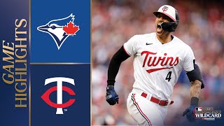 Blue Jays vs Twins Wild Card Game 2 Highlights 10423  MLB Highlights [upl. by Nahtanoj]