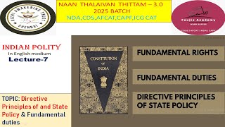 DPSP amp Fundamental DutiesLecture7 Indian Polity for competitive exams upsc csecdscapfndaafcat [upl. by Aleunam]