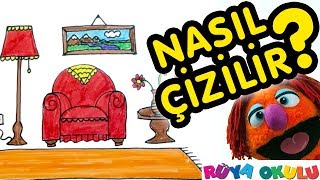 Koltuk Nasıl Çizilir  Oturma Odası  🛋  Çocuklar İçin Resim Çizme  RÜYA OKULU [upl. by Aicnatsnoc]