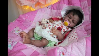 Doll Silicone baby Kajsa asleep AA 2 [upl. by Karrah]