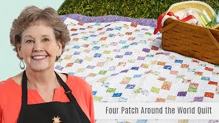 How To Make A Four Patch Around the World Quilt  Free Quilting Tutorial [upl. by Campos453]