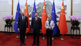 EU warnt China auf Gipfeltreffen vor unlauterem Wettbewerb [upl. by Ludewig]