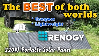 Renogy 220W  Portable Solar Panel Review  solarpanels solarpower tinycamper [upl. by Aric]