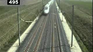 The worlds fastest train Circling a 5748 KM  H TGV [upl. by Dorotea]