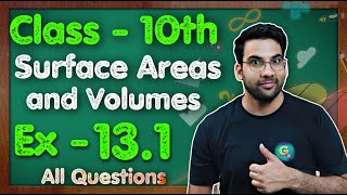 Class  10 Ex  131 Q1 to Q9 Surface Areas and Volumes NCERT CBSE  Green Board [upl. by Ontina513]