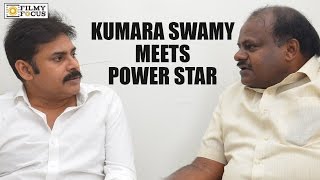 Karnataka Ex CM KumaraSwamy Meets Pawan Kalyan  Filmyfocuscom [upl. by Domenico696]