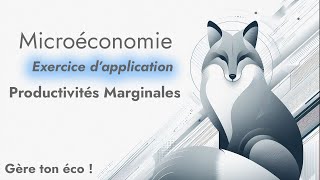 Microéconomie  Analyse des productivités marginales Exercice [upl. by Marquardt]