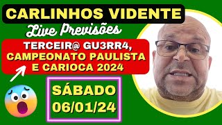 CARLINHOS VIDENTE LIVE PREVISÔES SÁBADO 06012024 🙏🇧🇷 [upl. by Elinore]