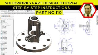 SolidWorks Tutorial Designing a Valve  StepbyStep Part Design Guide [upl. by Tedda485]