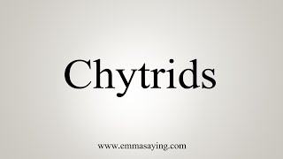 How To Say Chytrids [upl. by Norm507]