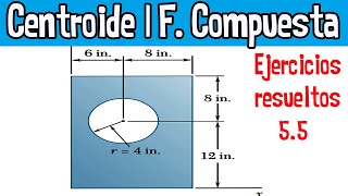 Como Calcular El Centroide Del Área Mostrada  Ejercicio 55 Beer [upl. by Ecyarg]