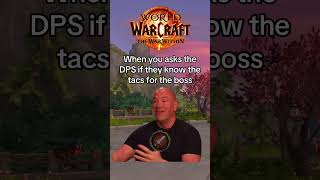 When you asks the DPS if they know the tacs for the boss worldofwarcraft warcraft thewarwithin [upl. by Deyes]