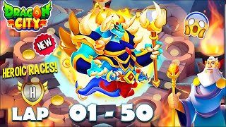 Dragon City High Ascended Supreme Dragon  Heroic Race LAP 1  50 COMPLETED 😱 [upl. by Tak]