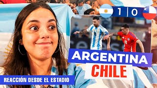 ARGENTINA 1  CHILE 0  REACCIÓN URUGUAYA desde el ESTADIO Copa América 2024 [upl. by Aline]