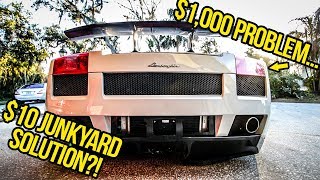 I Fixed My Cheap Lamborghini With Parts I Found In The JUNKYARD [upl. by Ihcego]