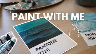 Cozy Paint With Me  Pantone postcard challenge [upl. by Obmar628]