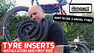 How To Fit Tyre Inserts  Rimpact Gravel XC Insert Installation and First Ride [upl. by Nipahc715]