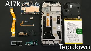 OPPO A17K teardown video Full Disassembly amp Assembly tutorial of A17k [upl. by Alenairam]