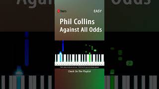 Phil Collins  Against All Odds  EASY Piano TUTORIAL by Piano Fun Play YouTubeShorts shorts [upl. by Anoerb]