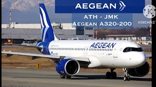 Flight report  Athens ATH to Mykonos JMK Aegean A320200  Economy Class [upl. by Fee]