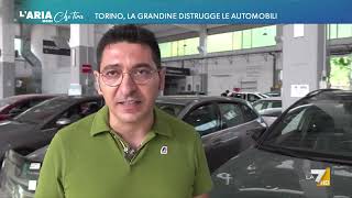 Torino la grandine distrugge le automobili [upl. by Nacul]