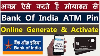 Bank Of India ATM Pin Generation amp Activation Online Process  BOI ATM Pin Online Forgot  Reset [upl. by Aivartal]