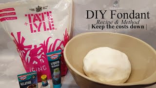 How to make Fondant Cost Effective amp Just 4 Ingredients for Cake Decorating [upl. by Maillij34]