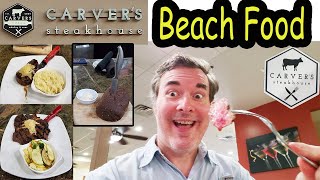 Restaurant Review Videos of Beach Food in Orange Beach Alabama Carver’s Steakhouse [upl. by Karoly]