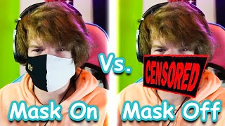 Ranboos Voice With His Mask On Vs Off [upl. by Akinimod]