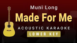 Made For Me  Muni Long Male  Lower Key Acoustic Karaoke [upl. by Rosana]