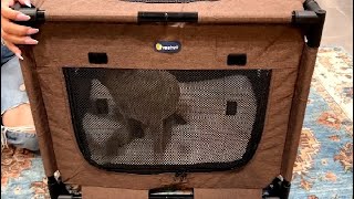 Veehoo 24 inch Soft Dog Crate Lightweight Dog Cat Kennel for Small Dogs Review [upl. by Irita]