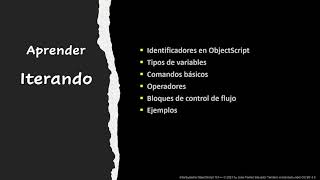 Aprende a desarrollar en ObjectScript rapidamente Video tutorial 2 Iterando [upl. by Ameerahs845]