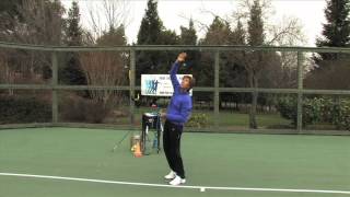 How to Hit the Slice Kick or Topspin Tennis Serve using ServeMaster [upl. by Jc]