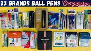 23 Brands Ball Pens  Review amp Comparison [upl. by Baudin788]