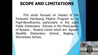 Impact of the Pantawid Pamilyang Pilipino Program 4Ps to its PupilBeneficiaries [upl. by Drawdesemaj]