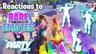 Reactions to my Rare Emotes in Party Royale 28 [upl. by Dnomrej]