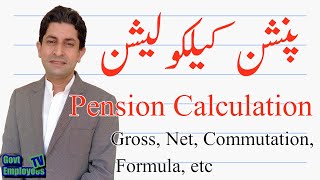 Pension Calculation  Gross Pension  Net Pension  Commutation  Types of Pension Pension formula [upl. by Alie]