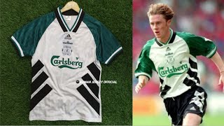 Liverpool Away Kit Retro 199394 Details Jersey LFC Vintage 93 [upl. by Wystand]