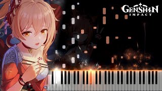 ｢Yoimiya Eternity in a Moment｣  Genshin Impact OST Piano Cover Sheet Music [upl. by Ahsoyem]