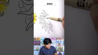 How to draw a sun noob vs pro [upl. by Kinney]