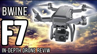 Bwine F7 Drone InDepth Review  Flight Footage Unboxing  Recent [upl. by Ainedrag200]