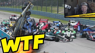 HUGE PILEUP  Racing Game Crashes amp Glitches [upl. by Haik]