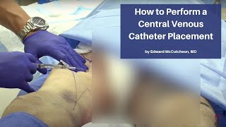 How to Perform a Central Venous Catheter Placement  The CadaverBased EM Procedures Online Course [upl. by Stannwood]