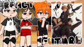 Haikyuu react Past Haikyuu React To FutureGacha React [upl. by Anaihs]