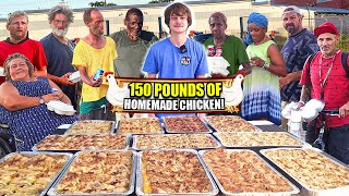 Cooking 150 Pounds Of Chicken For The Homeless [upl. by Turnbull]